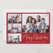 Vrolijk Kerstrood 6 Foto Feestdagenkaart (Voorkant)