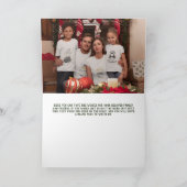 Vrolijk kerstrood auto Foto Rustisch hout Feestdagen Kaart (Binnen)