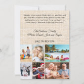 Vrolijk kerstrood bessen fotojaar in de review feestdagenkaart (Achterkant)