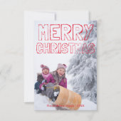 Vrolijk Kerstrood Blok - 3x5 Kerst Kaart (Voorkant)