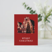 Vrolijk kerstrood briefkaart (Staand voorkant)