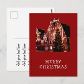 Vrolijk kerstrood briefkaart (Voorkant / Achterkant)