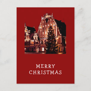 Vrolijk kerstrood briefkaart