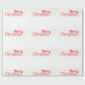 Vrolijk kerstrood cadeaupapier (Vlak)