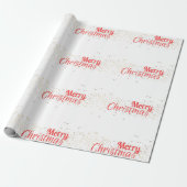 Vrolijk kerstrood cadeaupapier (Uitgerold)