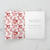 Vrolijk kerstrood  Deer Kaart (Binnen)