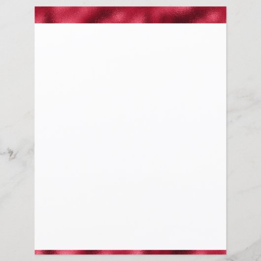 Vrolijk kerstrood elegant metallisch Briefpapier (Achterkant)