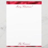 Vrolijk kerstrood elegant metallisch Briefpapier (Voorkant)