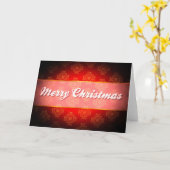 Vrolijk Kerstrood Elegant Modern Holiday Kaart (Gele Bloem)