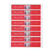 Vrolijk kerstrood en Afbeelding Sneeuwadres (Vel)