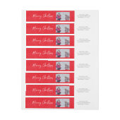 Vrolijk kerstrood en Afbeelding Sneeuwnaam — wit/r (Vel)