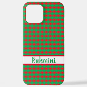 Vrolijk kerstrood en groen hoesje iPhone 12 pro max hoesje