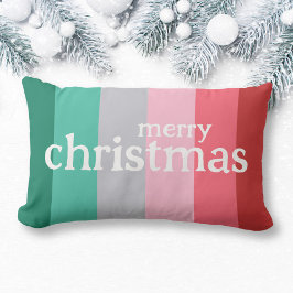 Vrolijk kerstrood en groen kussen
