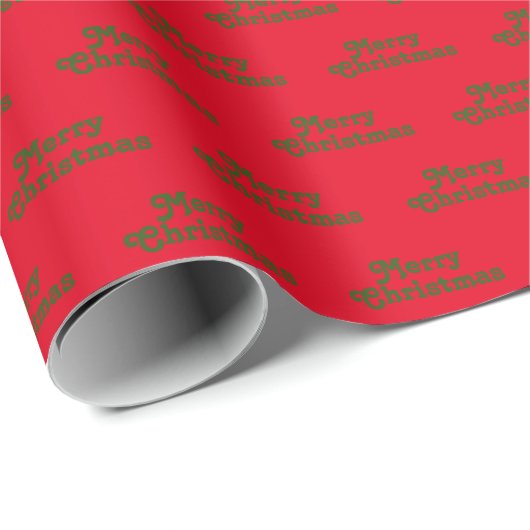 Vrolijk kerstrood en groen leuk patroon cadeau cadeaupapier (Rol Hoek)