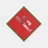 Vrolijk kerstrood en groen luiers servet (Hoek)