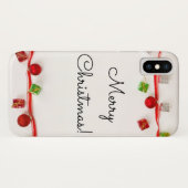 Vrolijk kerstrood en groen Ornament Case-Mate iPhone Case (Achterkant (horizontaal))