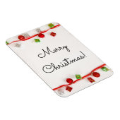 Vrolijk kerstrood en groen Ornament Magneet (Rechterzijde)