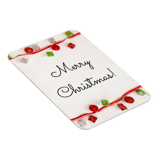 Vrolijk kerstrood en groen Ornament Magneet (Rechterzijde)