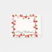 Vrolijk kerstrood en groen Ornament Post-it® Notes (Voorkant)