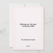 Vrolijk kerstrood en groen Waterverf krans Feestdagenkaart (Achterkant)