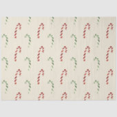 Vrolijk kerstrood en groene snoepjes tissuepapier (Voorkant)