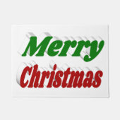 Vrolijk kerstrood en groene typografie deurmat (Voorkant)