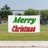 Vrolijk kerstrood en groene typografie spandoek (Insitu)
