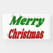 Vrolijk kerstrood en groene typografie spandoek (Horizontaal)
