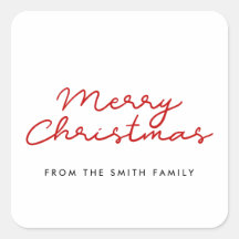 Vrolijk kerstrood en wit minimalistisch