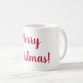 Vrolijk kerstrood en wit script Typografie Koffiemok (Voorkant rechts)