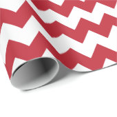Vrolijk kerstrood en witte Chevron Cadeaupapier (Rol Hoek)
