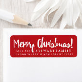 Vrolijk kerstrood etiket (Insitu)