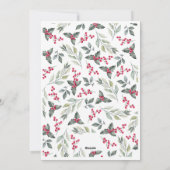 Vrolijk kerstrood familiefoto Vakantie Kaart (Achterkant)