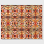 Vrolijk kerstrood Faux Gold Script Elegant Chic Cadeaupapier (Vlak)