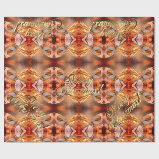 Vrolijk kerstrood Faux Gold Script Elegant Chic Cadeaupapier (Vlak)