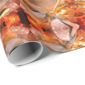 Vrolijk kerstrood Faux Gold Script Elegant Chic Cadeaupapier (Rol Hoek)