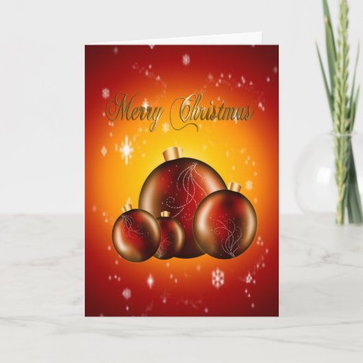Vrolijk kerstrood feestdagen kaart (Voorkant)