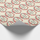 Vrolijk kerstrood flesje Waterverf Wreator Cadeaupapier (Hoek)