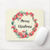 Vrolijk kerstrood flesje Waterverf Wreator Muismat (Met muis)