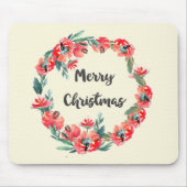 Vrolijk kerstrood flesje Waterverf Wreator Muismat (Voorkant)