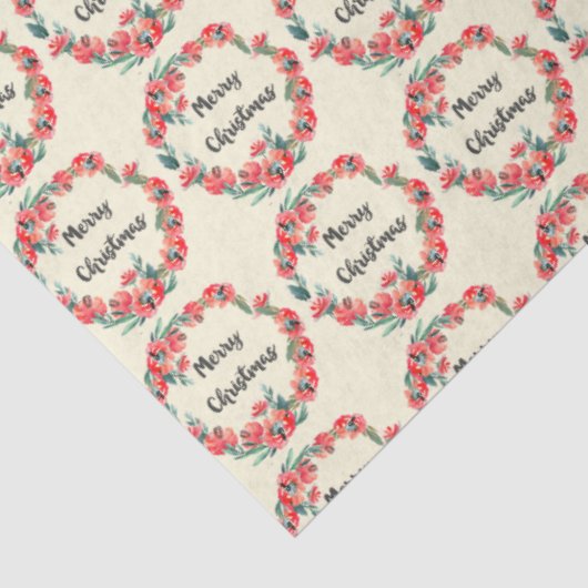 Vrolijk kerstrood flesje Waterverf Wreator Tissuepapier (Detail)