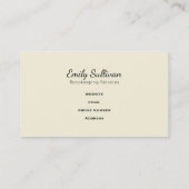 Vrolijk kerstrood flesje Waterverf Wreator Visitekaartje (Achterkant)