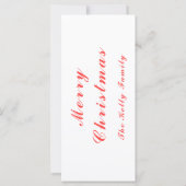 Vrolijk kerstrood gebell decoratie met tekst (Achterkant)