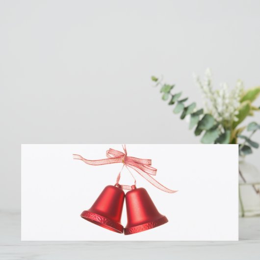 Vrolijk kerstrood gebell decoratie met tekst (Staand voorkant)