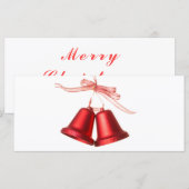 Vrolijk kerstrood gebell decoratie met tekst (Voorkant / Achterkant)
