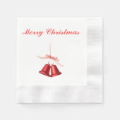 Vrolijk kerstrood gebell decoratie met tekst servet (Voorkant)