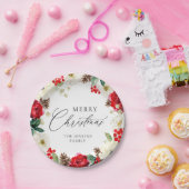 Vrolijk kerstrood, gepersonaliseerd papieren bordje (Feest)