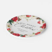 Vrolijk kerstrood, gepersonaliseerd papieren bordje (Gekanteld)