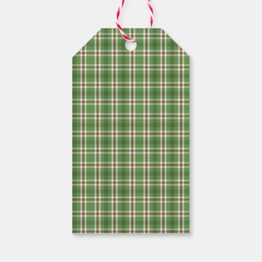 Vrolijk kerstrood-groene klassieke feestdag cadeaulabel (Achterkant)