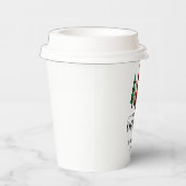 Vrolijk kerstrood groene zwarte buffelboom papieren bekers (Rechts)